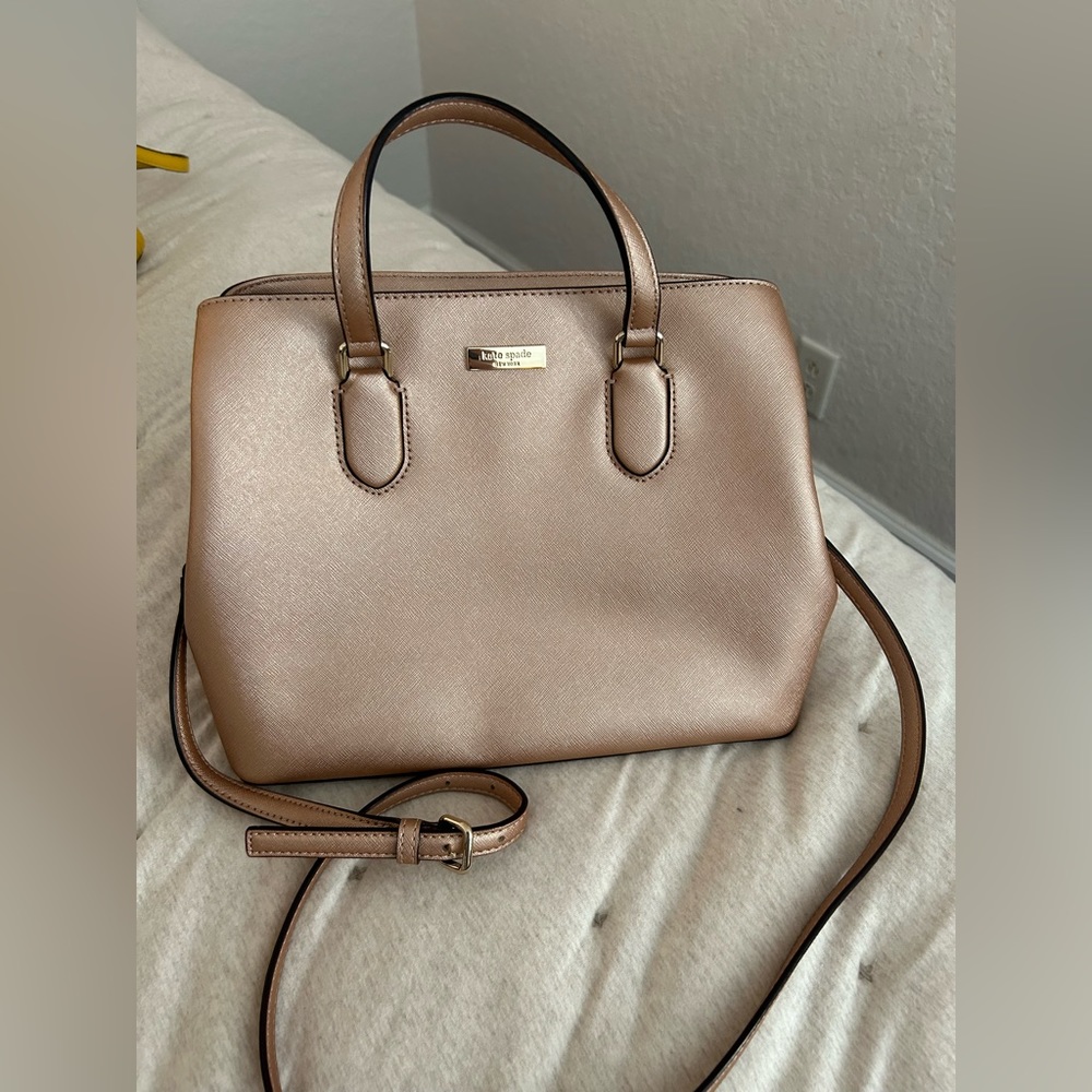 Kate spade rose gold handbag